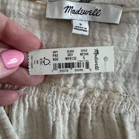 Madewell - NWT Lightspun Westing Shirt in Stripe Sz S - Picture 10 of 10